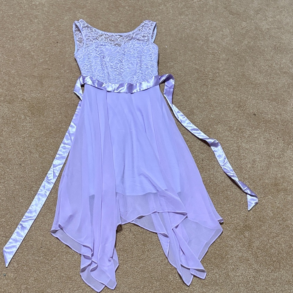 Lavender Lace and Chiffon Dress